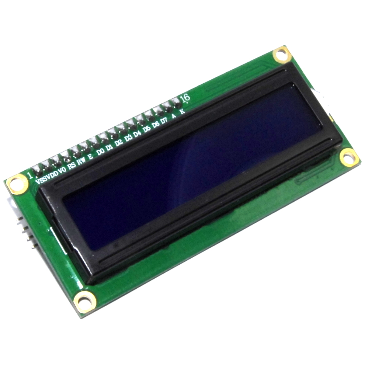 16x2 Blue LCD inc Adapter Green Image 1